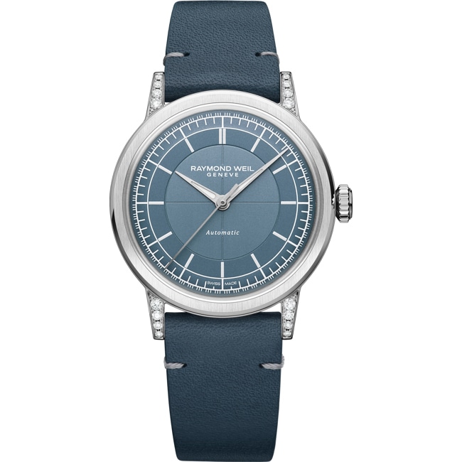 Raymond Weil Millesime Automatik Diamonds Jeansblau Ø 35mm - 2125-SCS-50011
