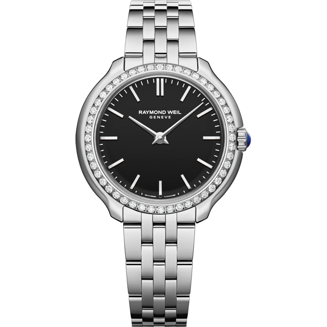 Raymond Weil Toccata Heritage Diamonds Silbrig / Schwarz 28mm - 5250-STS-20001