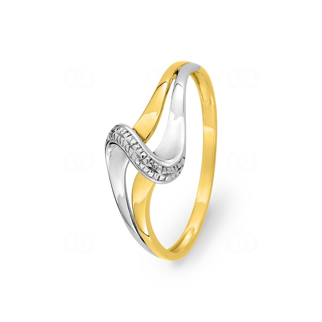 Ring 375/9 K Gelbgold bicolor - 09AB72B