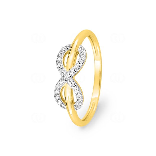 Ring 375/9 K Gelbgold Infinity mit Zirkonia - 197587.Z3