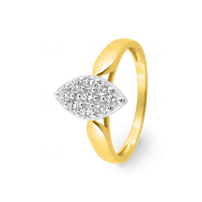 Ring 375/9 K Gelbgold Marquise mit Zirkonia - 1.127.Z3