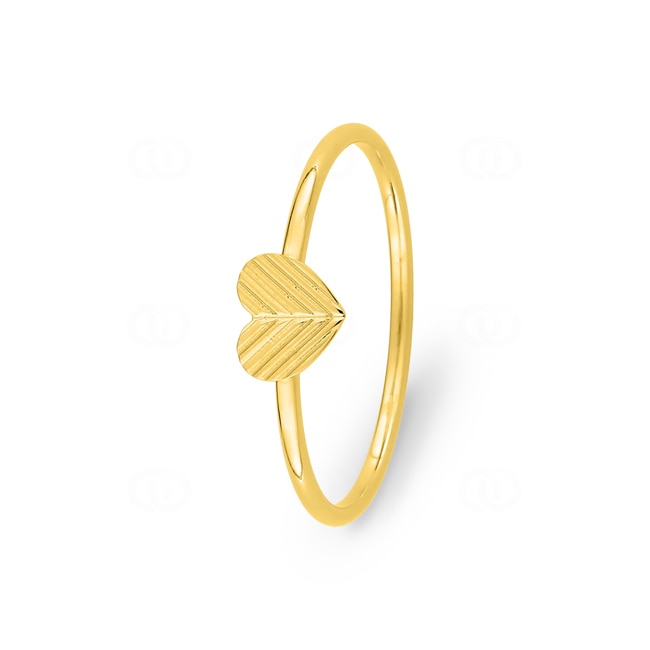 Ring 375/9 K Yellow Gold with Heart Ring 375/9 K Yellow Gold with Heart - 197407.00