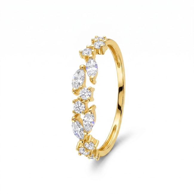 Ring 375/9 K Yellow Gold with Lab Grown Diamonds 0.47 ct - 9KLGD153Y