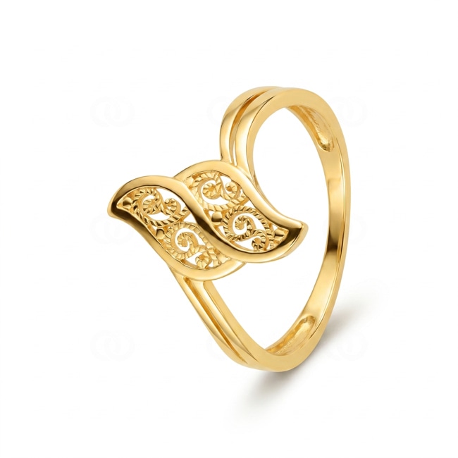 Bague or jaune 375/9 ct avec ornement - 197621.00