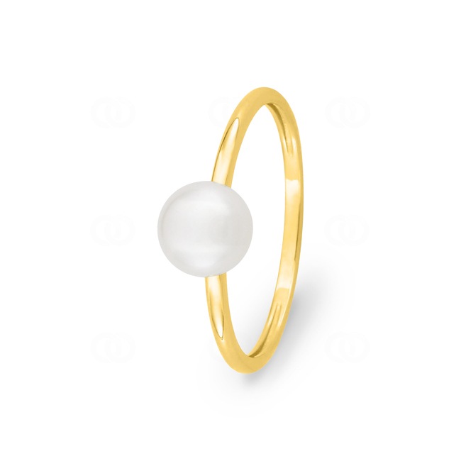 Ring 375/9 K Gelbgold mit Süsswasserzuchtperle 6.0mm - 197480.P0