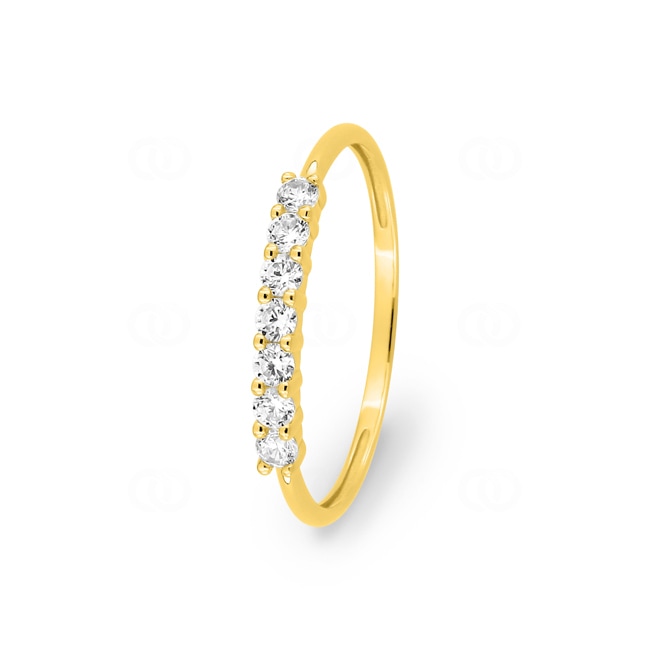 Bague or jaune 375/9 ct avec zircones - 197497.Z0