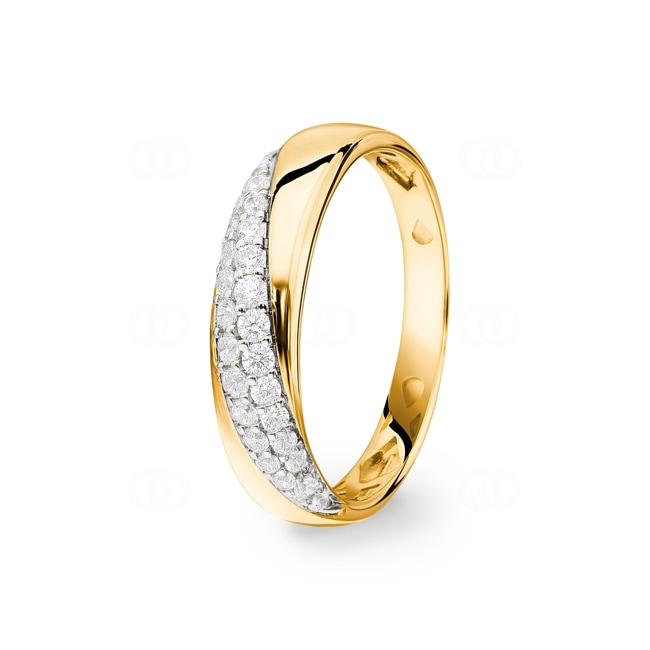 Ring 375/9 K Yellow Gold with Cubic Zirconia Pavé - 09SA742BZ