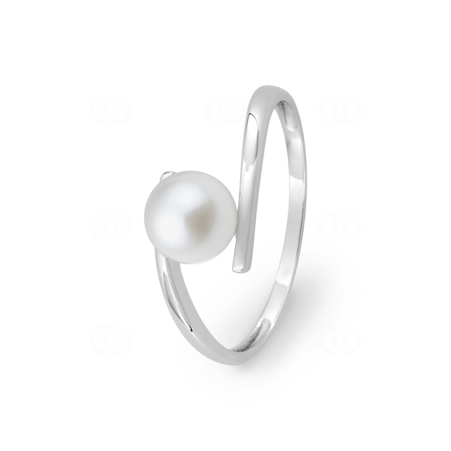 Ring 375/9 K Weissgold mit Süsswasserzuchtperle 6.0mm - 09IJ04G