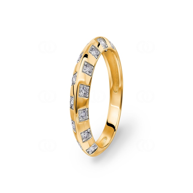 Ring 750/18 K Yellow Gold with Diamonds 0.29 ct H/si - RI-73401-GG