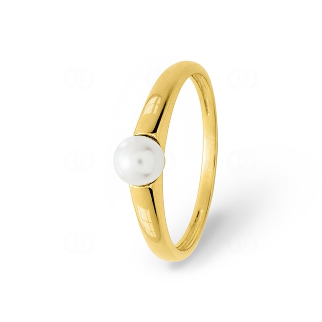 Ring 750/18 K Gelbgold mit Süsswasserzuchtperle Ø 4mm - 1670P