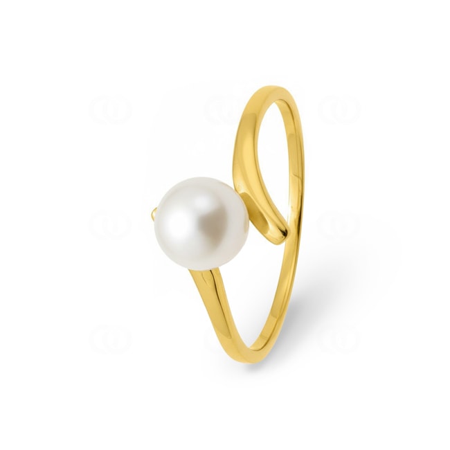 Ring 750/18 K Gelbgold mit Süsswasserzuchtperle Ø 6mm - 1691.2P