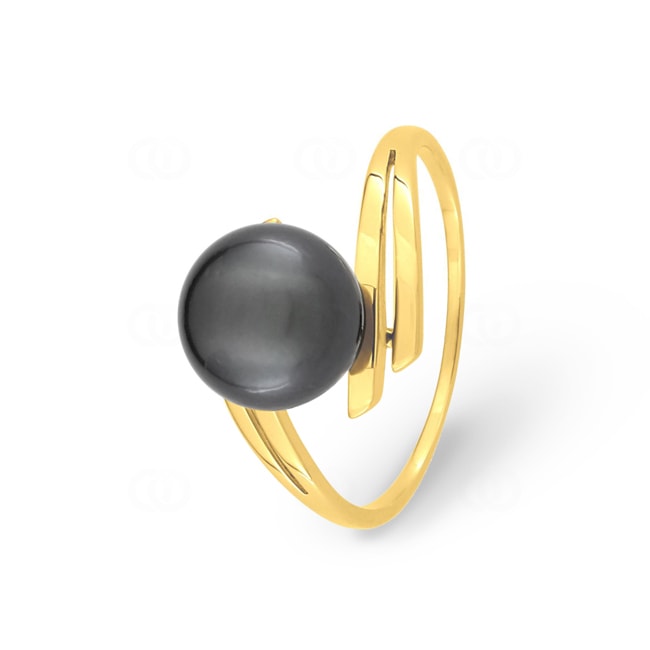 Ring 750/18 K Gelbgold mit Tahiti-Kulturperle Ø 8mm - 1682TA