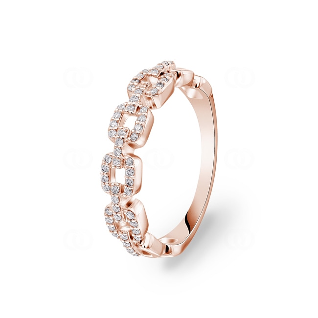 Ring 750/18 K Rose Gold with Diamonds 0.18 ct H/si - RI-072314-RG