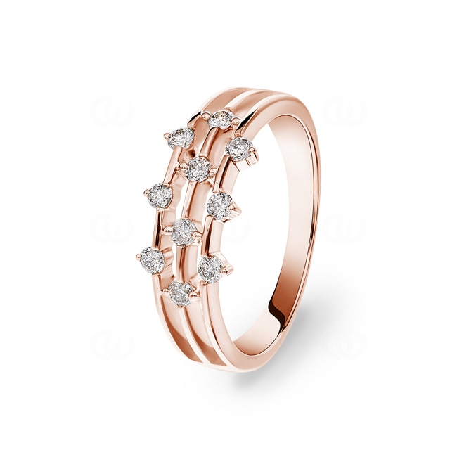 Ring 750/18 K Rose Gold with Diamonds 0.31 ct H/si - RI-26984-RG