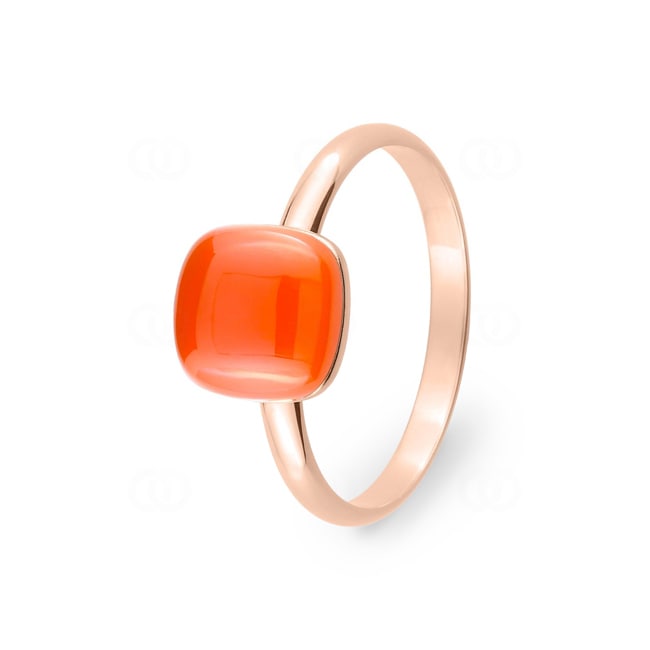 Bague or rosé 750/18 ct avec cornaline - J10005.I4