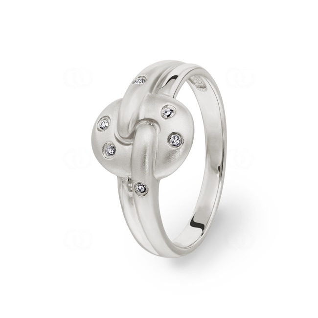 Ring 750/18 K Weissgold mit Diamanten 0.03ct H/si Ø 52 - EW11074K