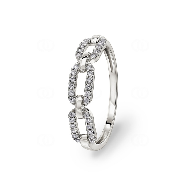 Bague or gris 750/18 ct avec diamants 0.15ct H/si - RI-73385-WG