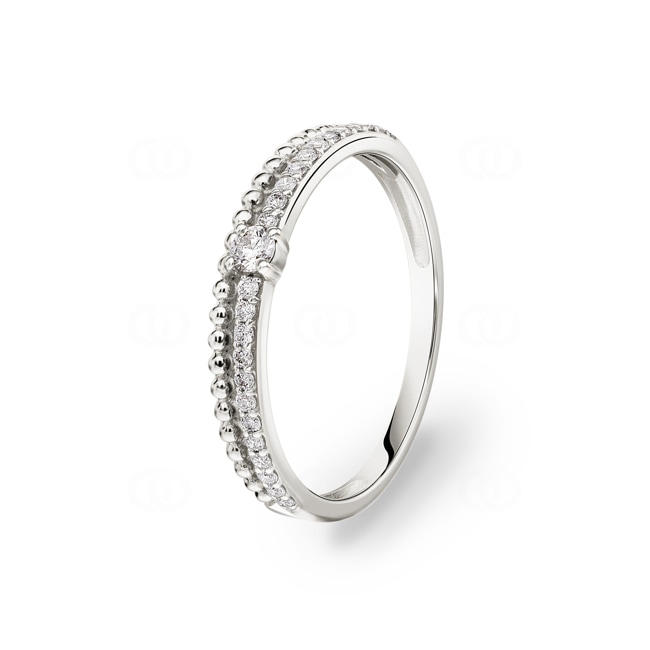 Ring 750/18 K White Gold with Diamonds 0.17 ct H/si - RI-73157-WG