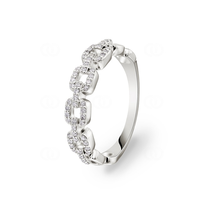 Ring 750/18 K Weissgold mit Diamanten 0.18 ct H/si - RI-072314-WG