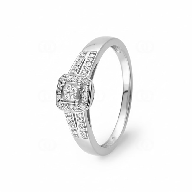 Ring 750/18 K Weissgold mit Zirkonia Ring 750/18 K Weissgold mit Zirkonia - 1.2257.Z1