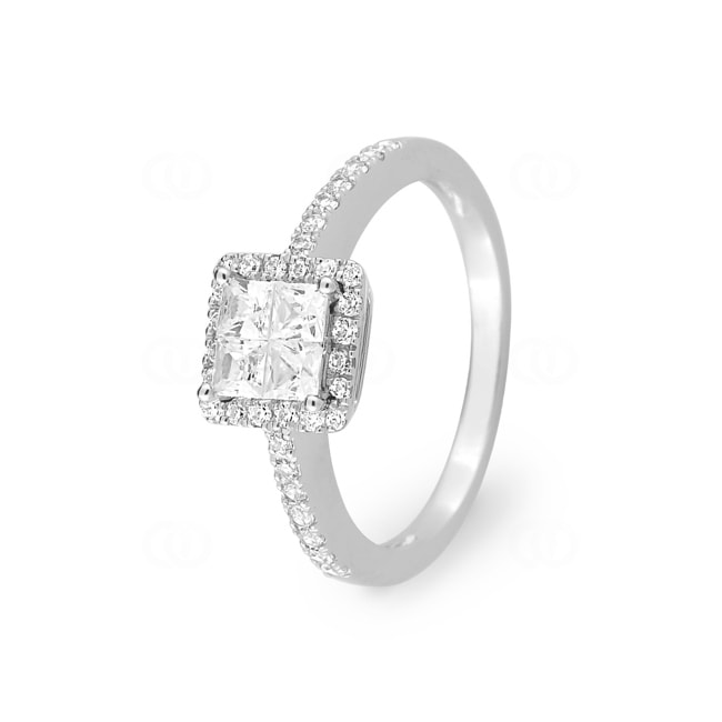 Ring 750/18 K Weissgold mit Zirkonia - 1.6092.Z1