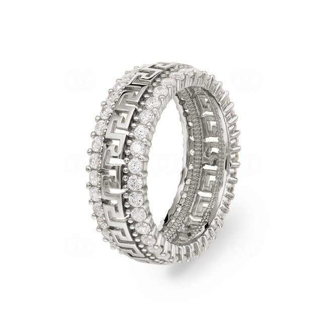 Ring 750/18 K Weissgold mit Zirkonia Ø 52 - RR0388-02