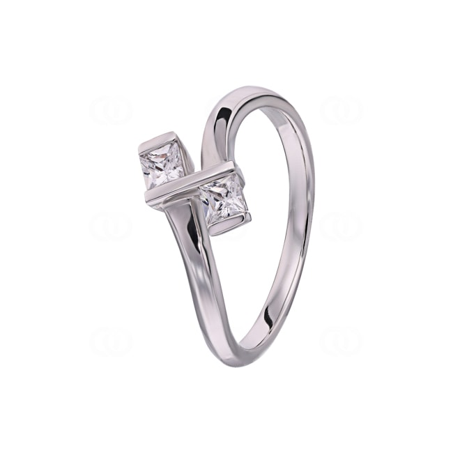 Ring 750/18 K Weissgold mit Zirkonia Ø 54 - PR8365/1