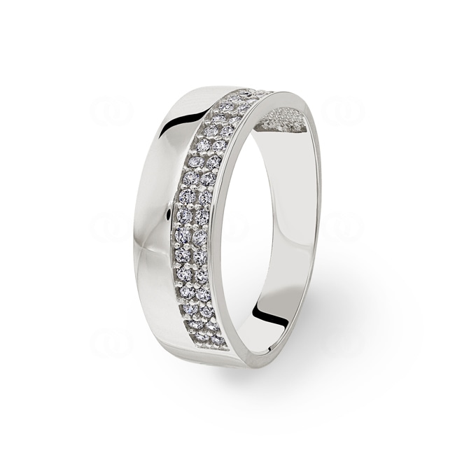 Ring 750/18 K White Gold with Cubic Zirconia Ø 56 Ring 750/18 K White Gold with Cubic Zirconia Ø 56 - RR1427-02