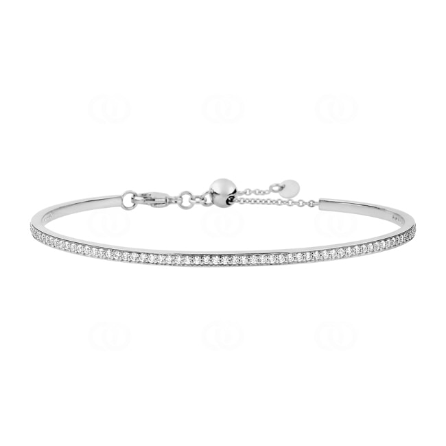 Tennis Bangle 925 Silver rhodium-plated with Cubic Zirconia 58 x 46cm - S10.75105