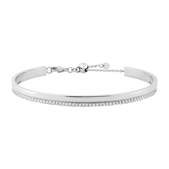 Rivière/Tennis-Armreif 925 Silber rhodiniert mit Zirkonia 58x46cm - S10.75103