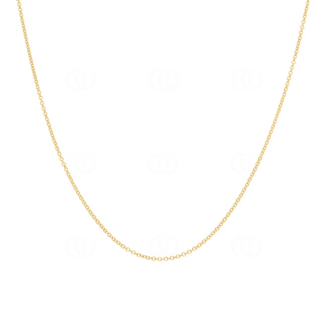 Collier forçat rond or jaune 750/18 ct 1.3mm - 1142.04093