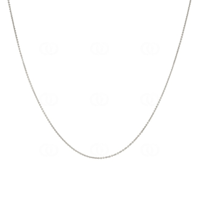 Round Cable Chain 750/18 K White Gold 0.9mm Round Cable Chain 750/18 K White Gold 0.9mm - CAN2001