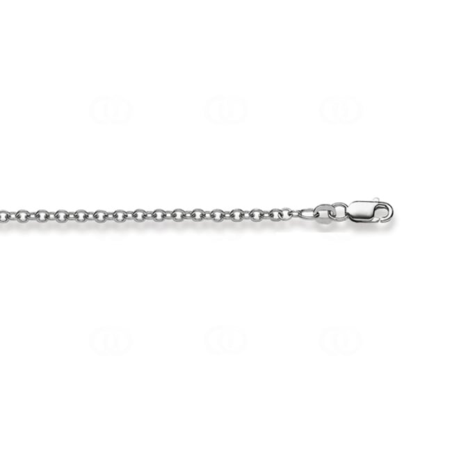 Collier forçat rond or gris 750/18 ct 2.5mm - 1242.00823
