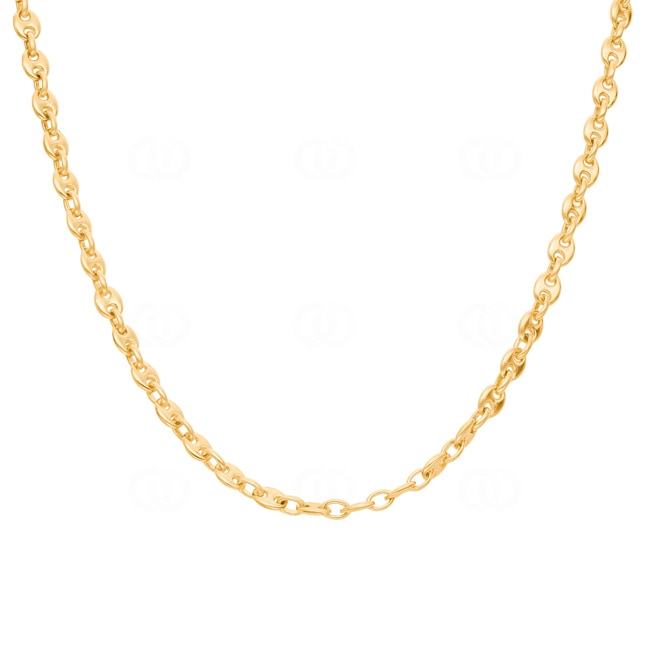 Collier Grain de café massive or jaune 750/18 ct 4mm - 512