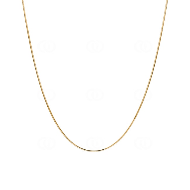 Schlangenkette 8-fach diamantiert 750/18 K Gelbgold 1.0mm - CSC1005