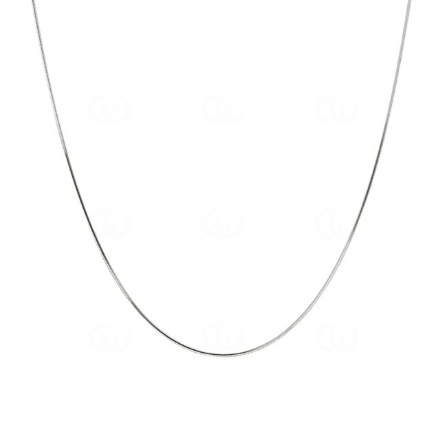 Collier serpent diamantée octogonale or gris 750/18 ct 0.8mm Collier serpent diamantée octogonale or gris 750/18 ct 0.8mm - CSC2004