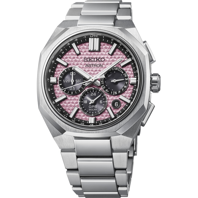 Seiko Astron 5X GPS Solar Dual Time Crystal Pink Limited Edition - HAB006J1