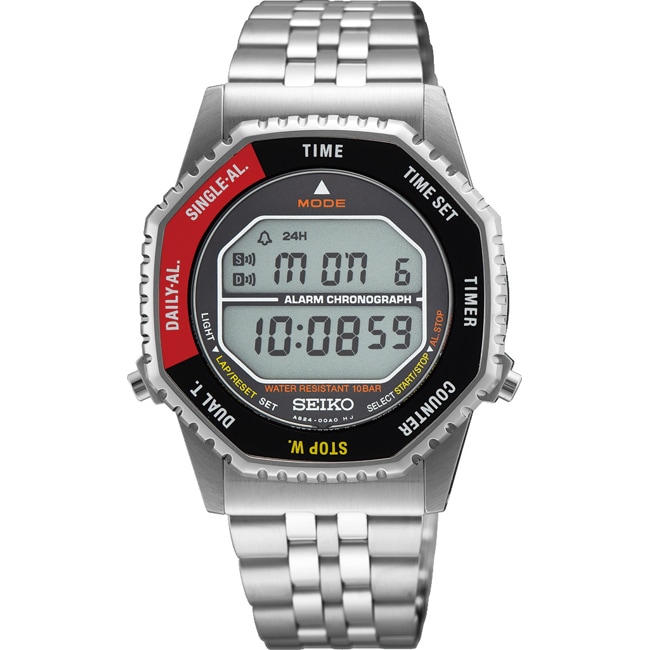 Seiko Conceptual Digital Alarm Chronograph Black & Red - SMGG19P1