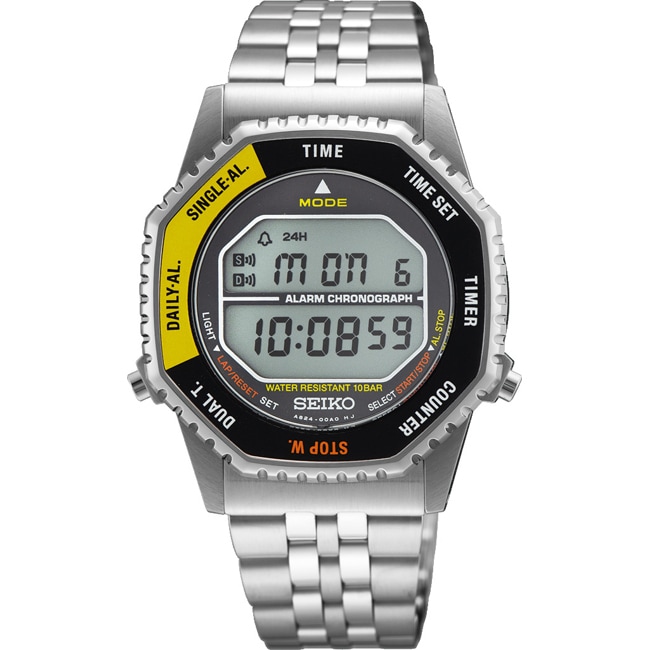 Seiko Conceptual Digital Alarm Chronograph Black & Yellow - SMGG17P1