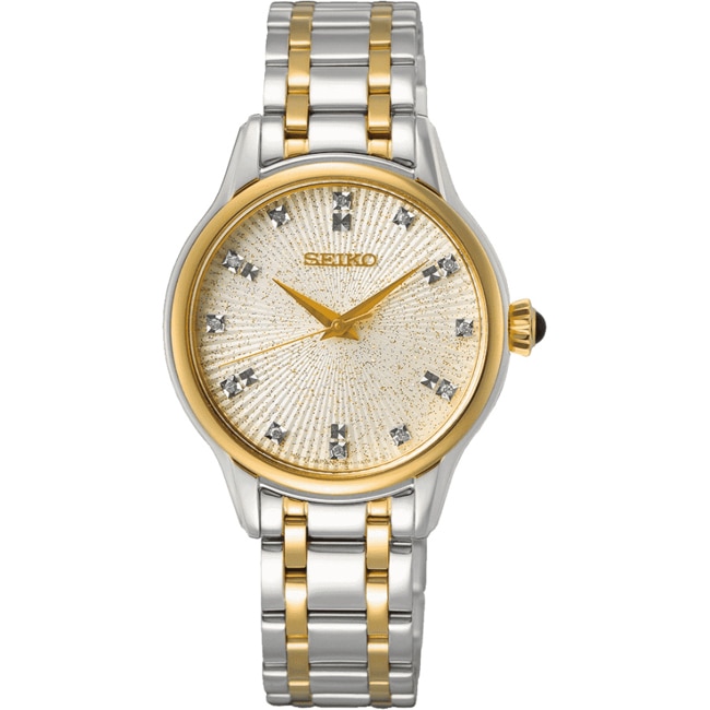 Seiko Conceptual Lady Quartz Saphir Diamonds Bicolore - SRZ550P1