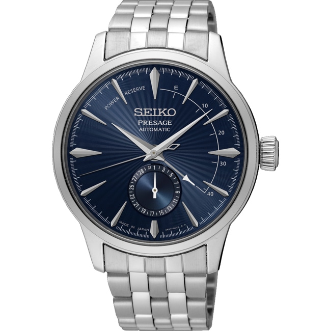 Seiko Presage Automatic Power Reserve Blue Moon Cocktail Time - SSA347J1