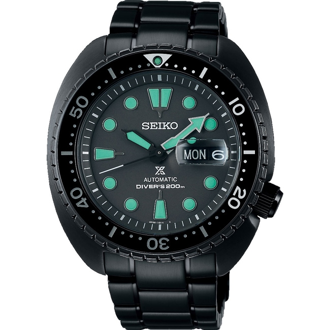 Seiko Prospex Black Series Night Vision Turtle Diver - SRPK43K1