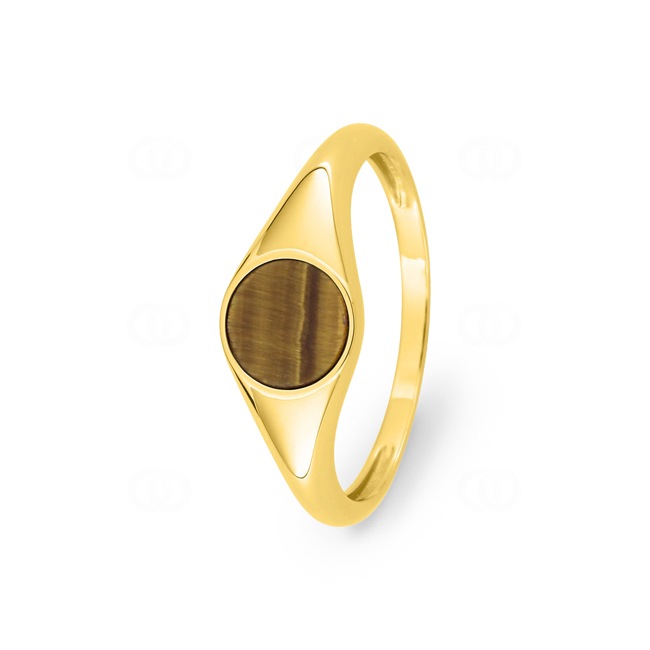 Signet Ring 375/9 K Yellow Gold with Tiger's Eye - 197540.00