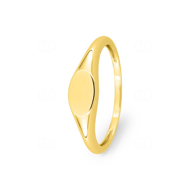 Signet Ring 375/9 K Yellow Gold oval - 197530.00