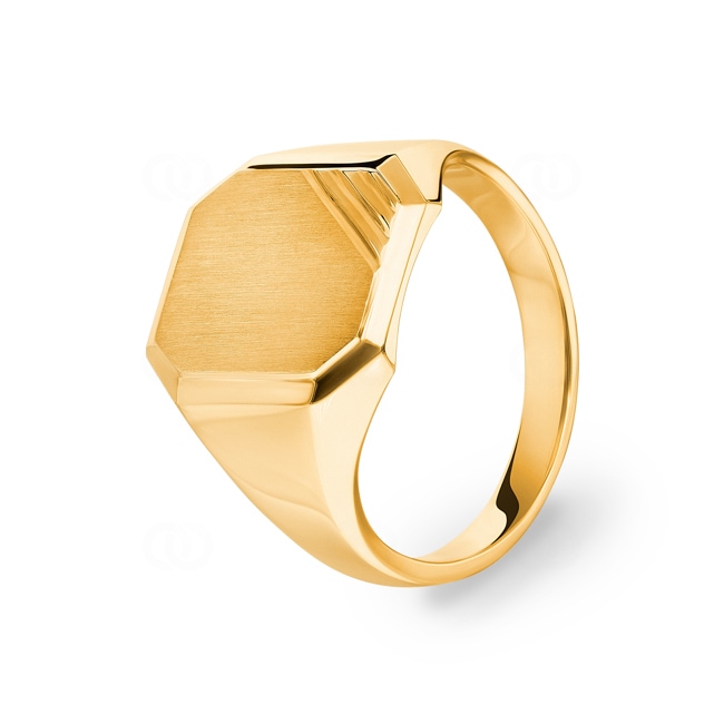 Chevalière or jaune 750/18 ct 16 x 12mm - PR08756-GG