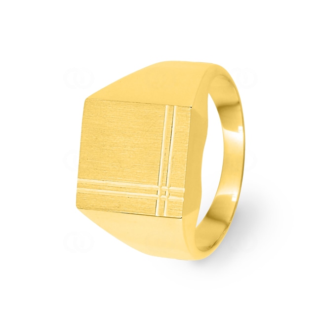 Siegelring 750/18 K Gelbgold massiv - 11018.5