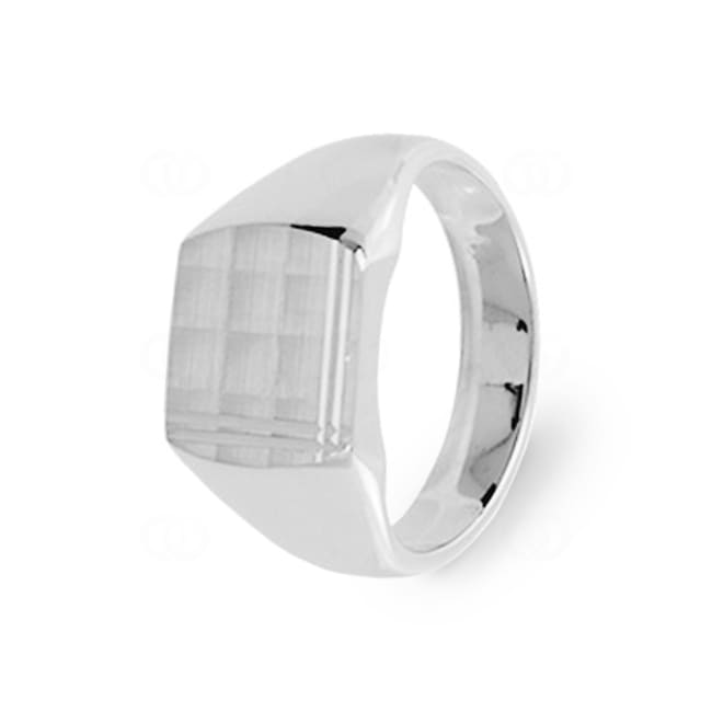 Siegelring 925 Silber facettiert 11 x 11mm - 337417