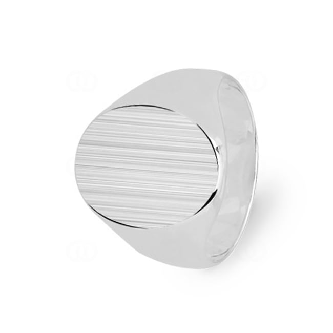 Signet Ring 925 Silver brushed, 17 x 13mm - 337575