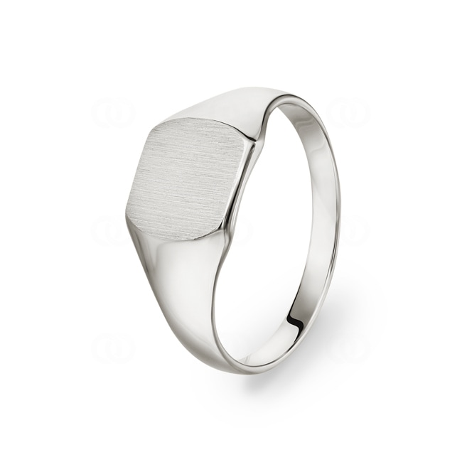 Signet Ring 925 Silver brushed 9 x 9mm - 337415