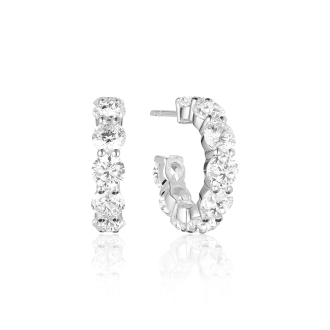 Sif Jakobs Belluno Creolo Hoop Earrings - SJ-E42115-CZ-SS